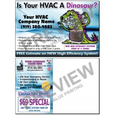 HVAC New System Sales Postcard #15 (Green Dinosaur)